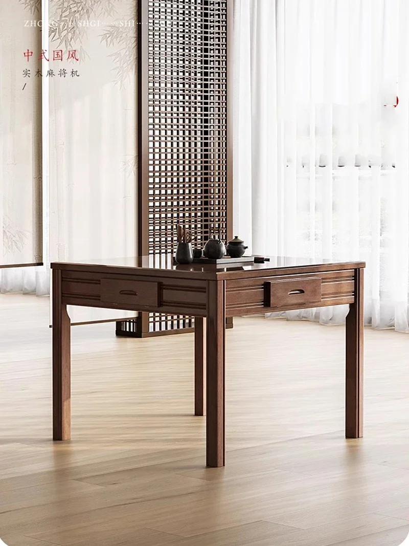 

Роскошный обеденный стол с электроприводом деревянная столовая кабинет маджонг стол для дома расслабляющий развлекательный стол домашняя мебель LVMC