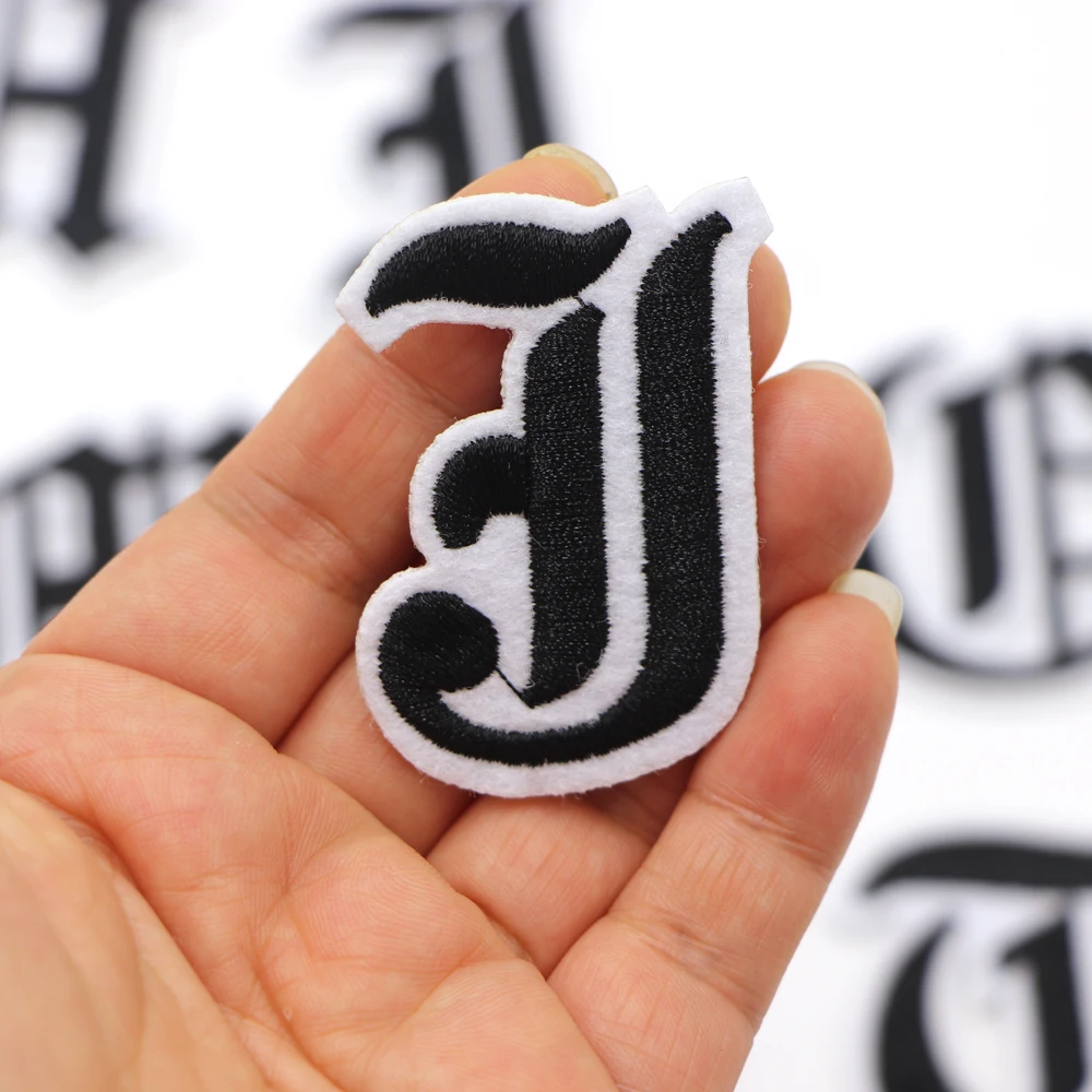 1PC A-Z Eisen auf Patches Nähen auf Applikation Patches Griechisches Alphabet Gestickte Patches Diy Benutzerdefinierte Name Logo Abzeichen Dekor Reparatur Patch – Detail 14
