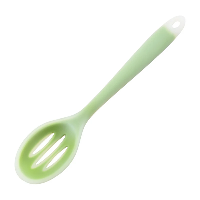 Silicone Kitchen Spoon Slotted Spoon Large Long Handle Strainer Skimmer Silicone Soup Ladle Colander Spatula Cooking Tools
