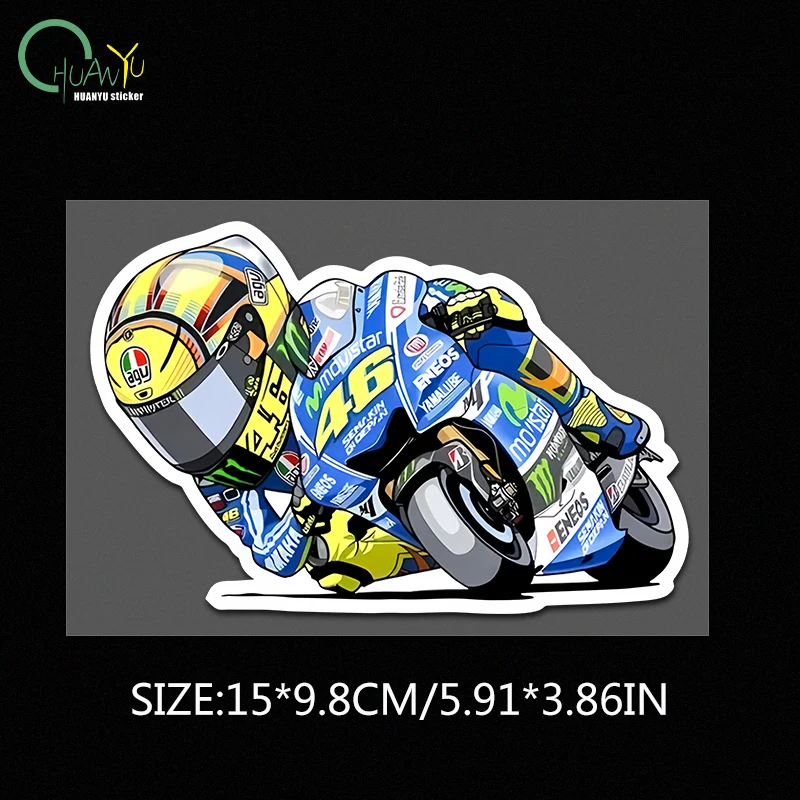 Daijiro Kato MotoGP Racing Sticker Decal - Cartoon Super Bike Design For Cars & Motorcycles