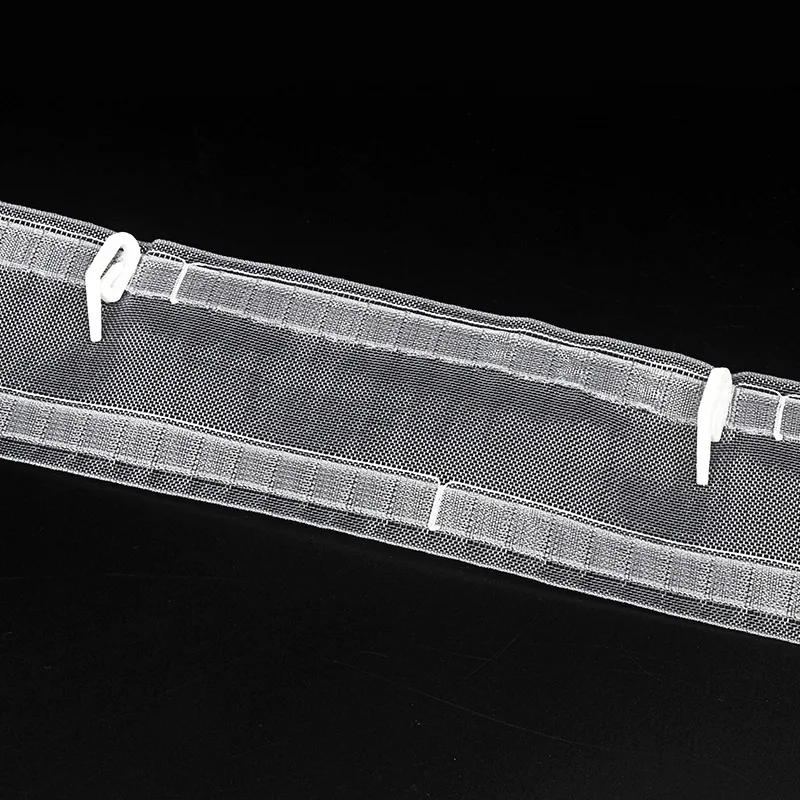 75mm Width Transparent Curtain Heading Pinch Pleat Tape Home Sewing Curtain Accessories S Fold Wave curtain Ribbon curtain accessories