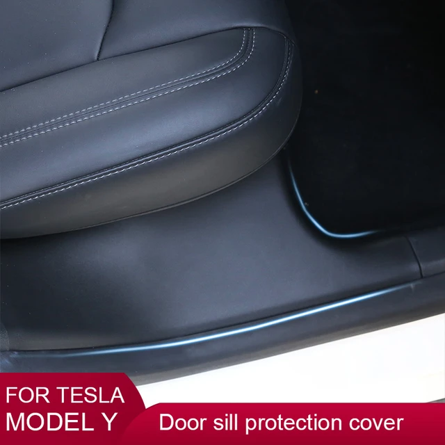 Vordere hintere Tür schwellens chutz für Tesla Modell y Modell 3 Ruß abs  Autotür schweller abdeckung Tür pedal abdeckung Schutz abrieb - AliExpress