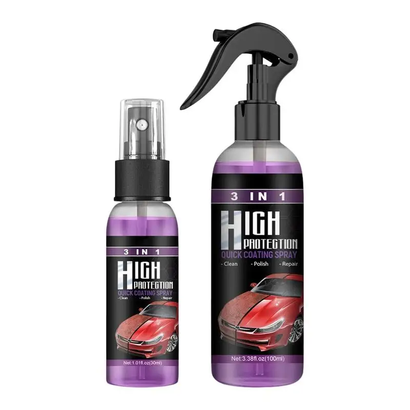 

Coating Spray 3 In 1 Ceramic Coating Water Repellent Spray High Protection Quick Wax Hydrophobic Top Coat Polish For Car