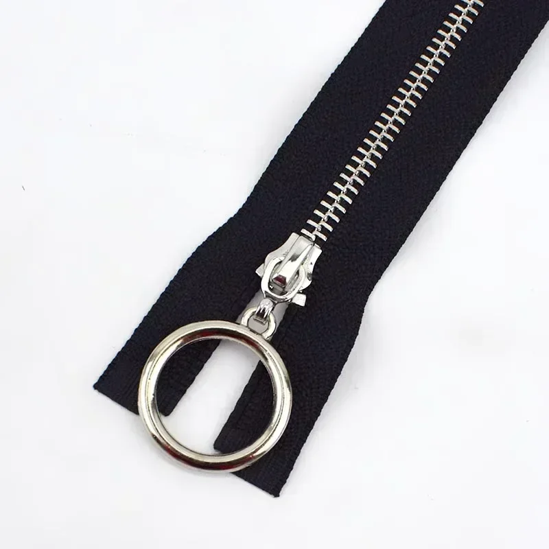 2 Pièces 3# Argent Métal Fermeture éclair 15-70cm Sacs Vêtement Décor Couture Fermetures à Glissière Accessoires, Rose, Open-End-50cm