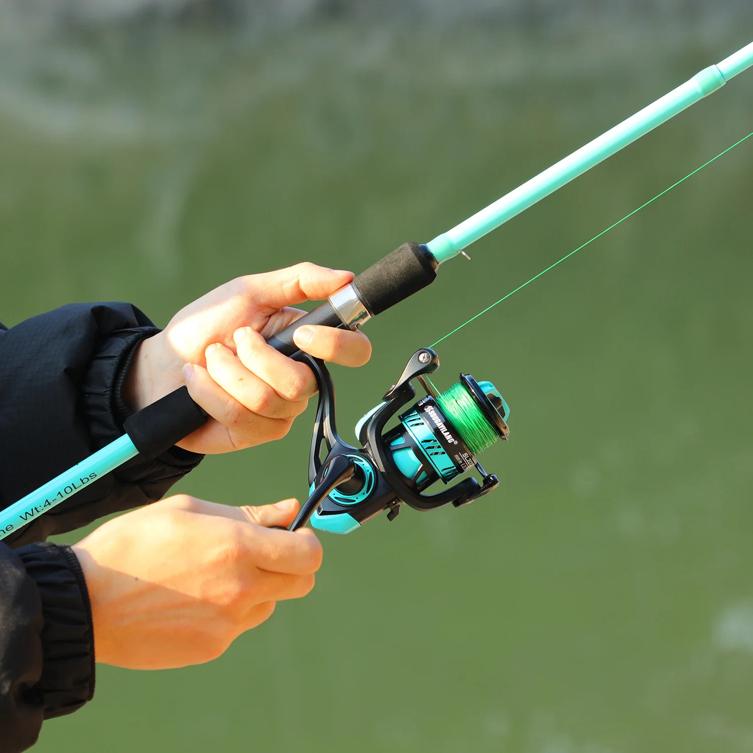Description Picture 4 of itemSougayilang Lure Rod Spinning Reel Set 4 Sections Ultralight High Carbon Rod 5.2:1Gear Ratio Fishing Reel with Free Fishing Line