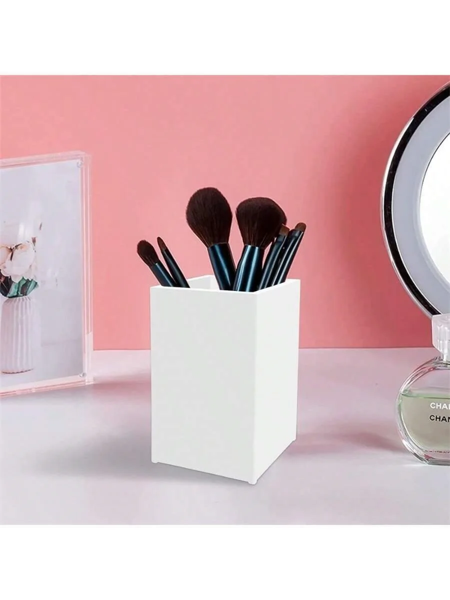 Black/White Cosmetic Makeup Box Acrylic Makeup Brush Tool Storage Box Case Large Capacity Cartridge Practical Brush Storage 6