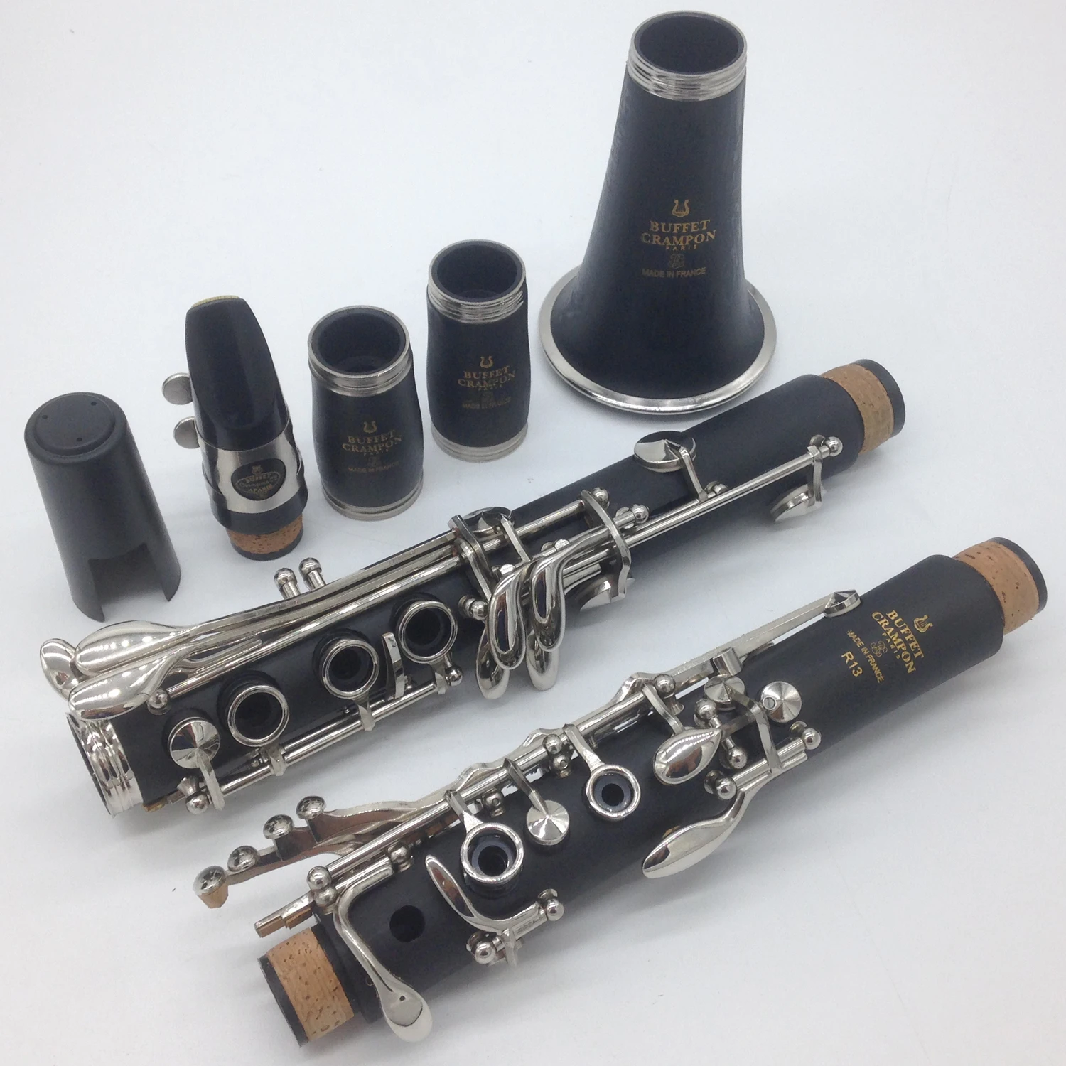 De Xin Professional Bb Clarinet R13 PRESTIGE Bakelite Clarinets Nickel Silver Key Musical Instruments Mouthpiece Reeds