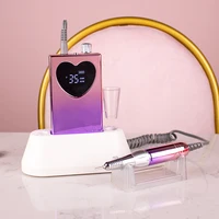 Ultra-thin Body Nail Drill Machine 35000RPM Portable Electric Nail File Rechargeable Manicure Machine Set Kit Gradient Color 1