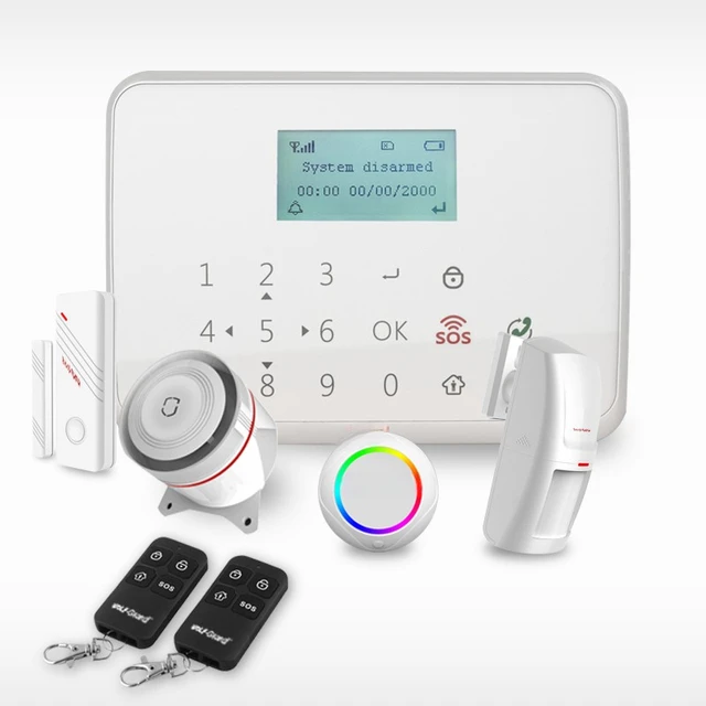 Sistema inteligente de alarma WiFi GSM GPRS seguridad alarmas de hogar,  Android + iOS seguridad hogar