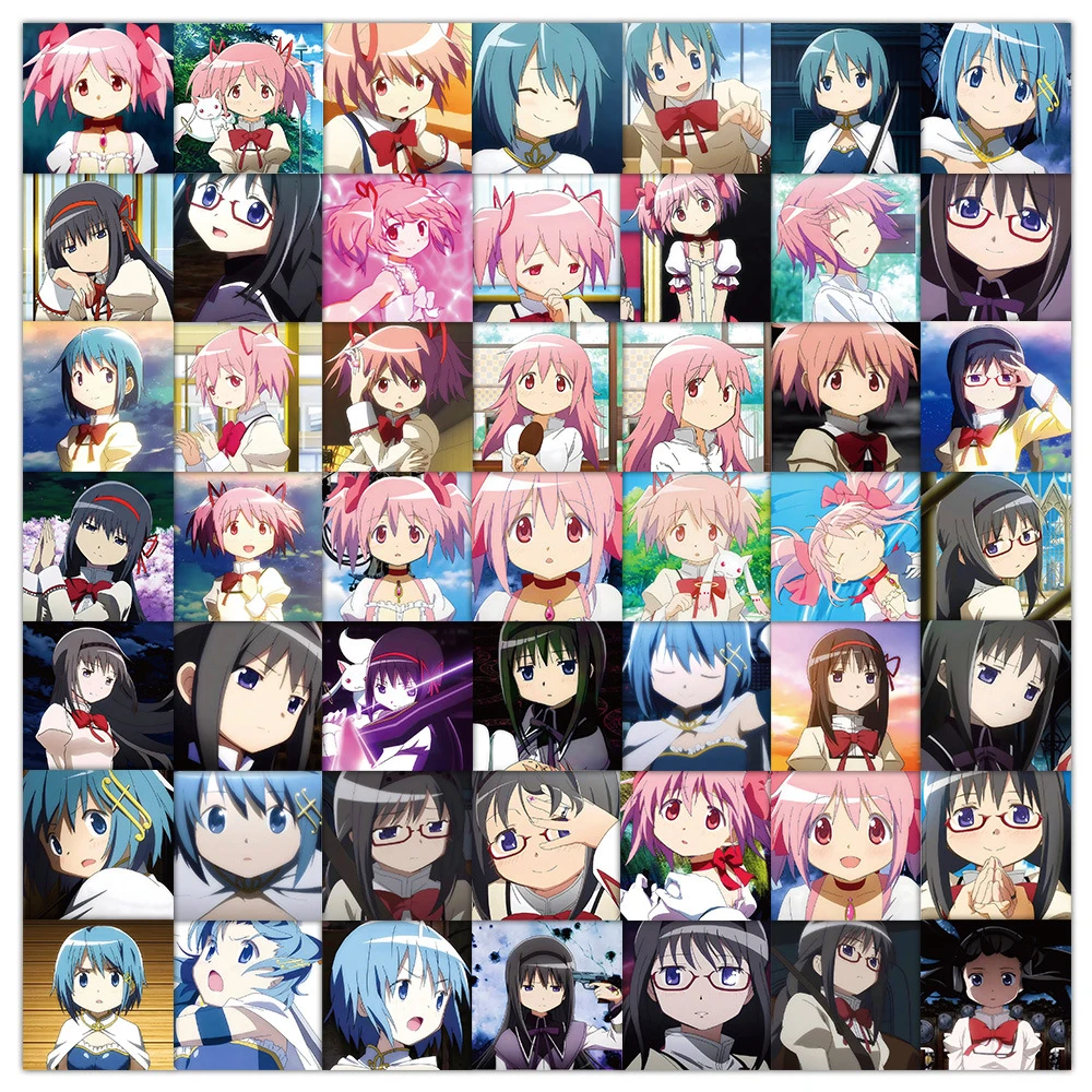 

20/40/80pcs Puella Magi Madoka Magica Stickers Kawaii Homura Madoka Anime Sticker Laptop Scrapbooking Girls Cartoon Decal Gift