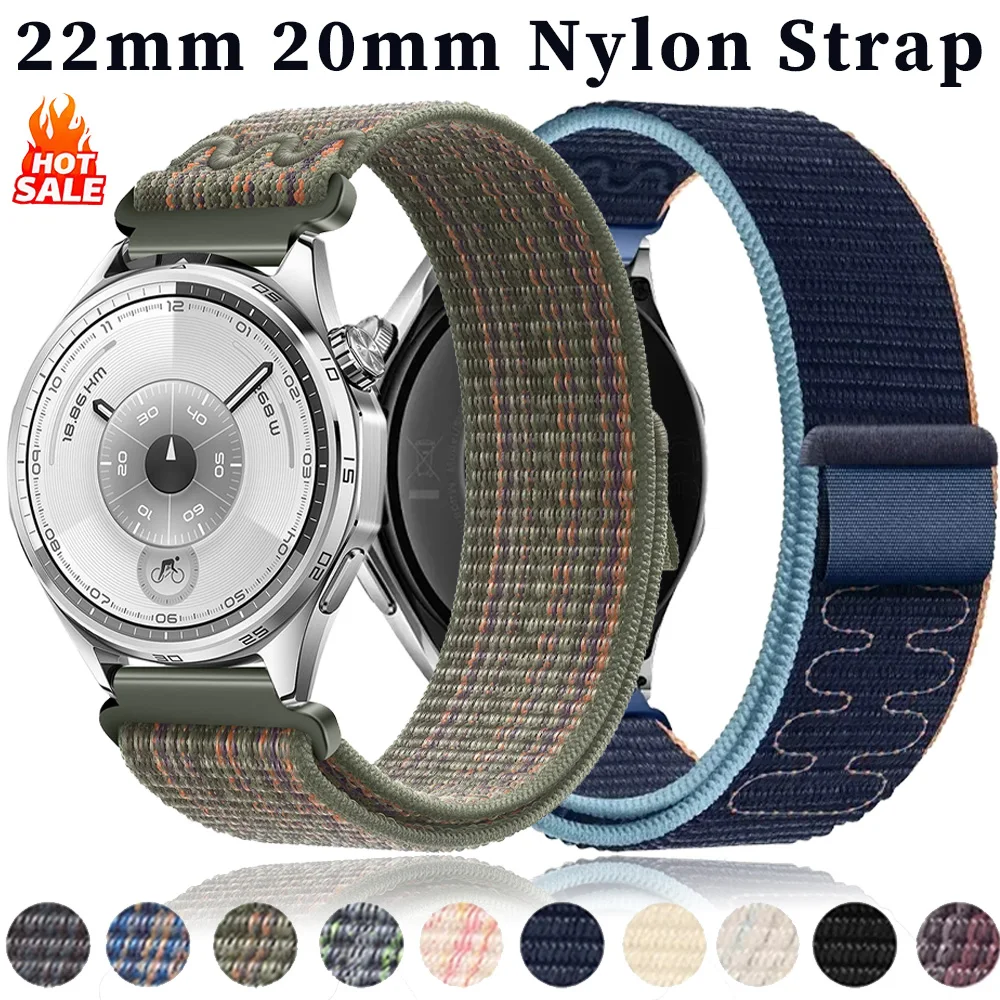 Lightweight Nylon Strap Bracelet Wristband in 22/20mm Size