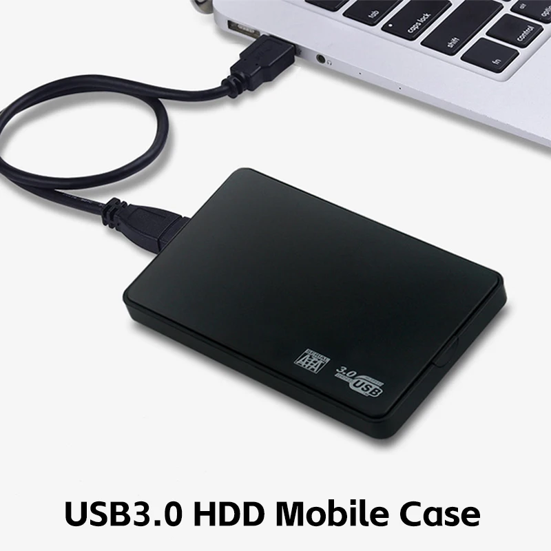 USB 3.0 HDD External Hard Drive Case 2.5 Inch Plastic SATA Enclosure SSD High Speed Transmission Support Window Mac Android HDD Enclosure External Hard Drive Housing