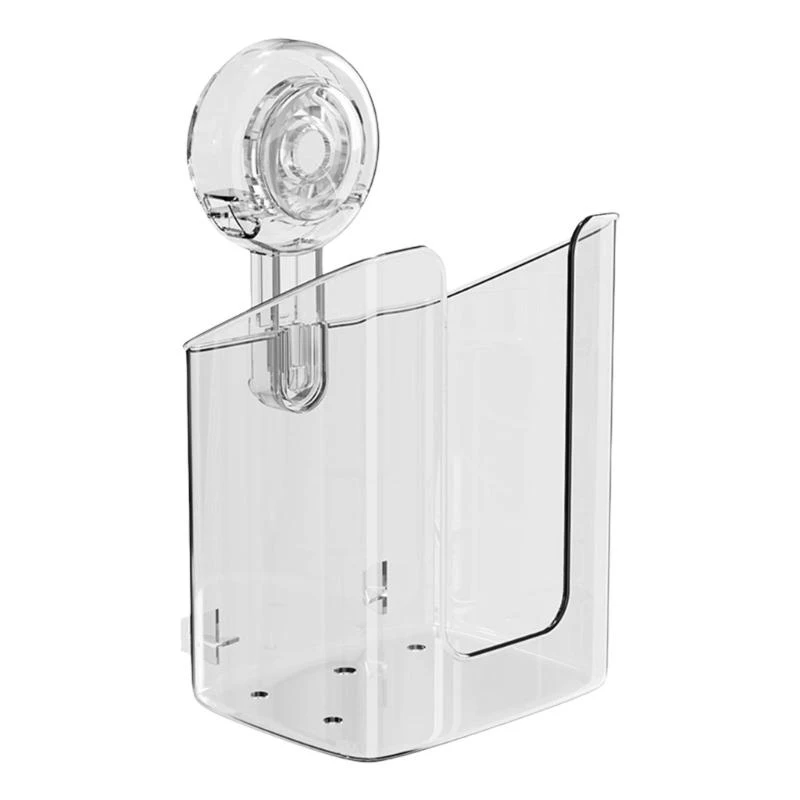 Bathroom Wet Wipes Holder, Refillable and Hygienic, Convenient Wall Mount with Adhesive Pads, Clear Designs K2WE 6