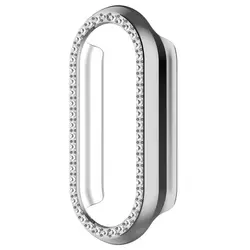 Diamond PC Hard Protective Cover Case for Mi Band 9 9 NFC (Planting Silver)