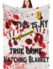 Serial Killer Gift,Serial Killer Blanket,This Is My Serial Killer Documentaries Watching Throw Blanket,Gift for True Crime Lover 2
