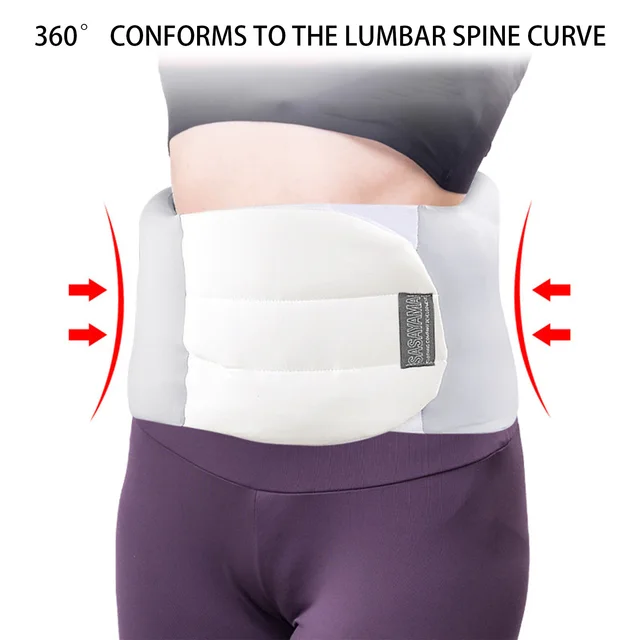 Waist Pillow Back Brace Support Belt Side Reclining Lumbar Support Belt Warming Brace for Back Lower Back Lumbar Pain Relief 2
