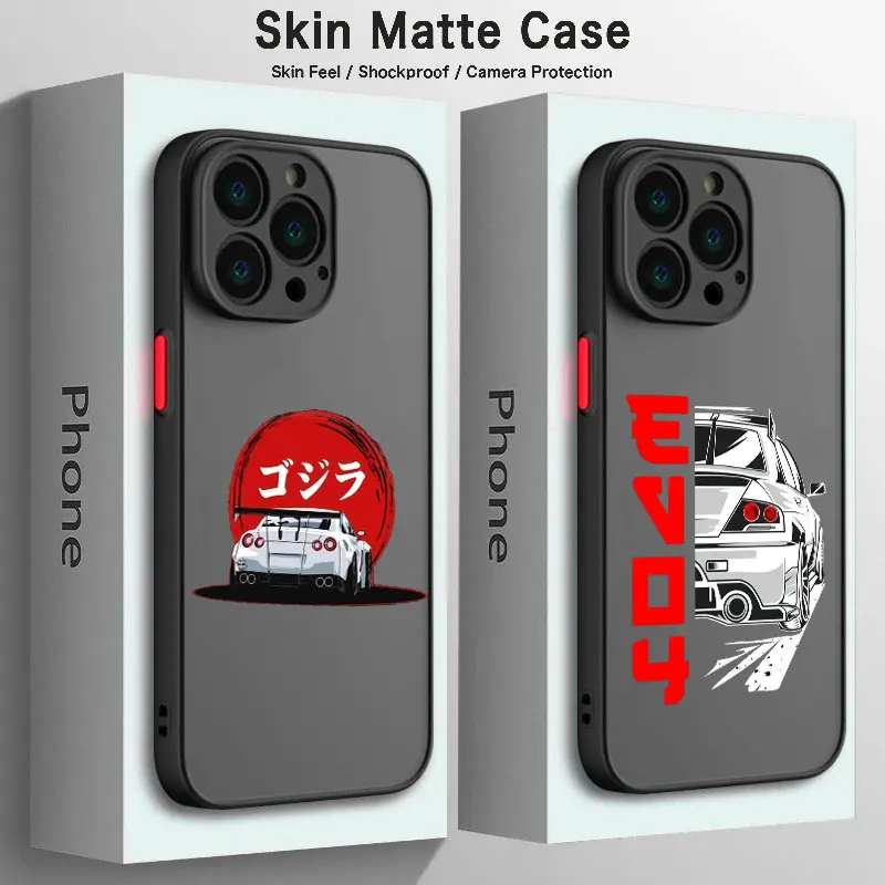 Jdm Legend Supercar Skin Matte Phone Case Per Iphone 15 14 13 12 11 Pro Max Plus 13 Mini X Xr Xs Max 8 7 Plus 6 6S Hard Pc Cover