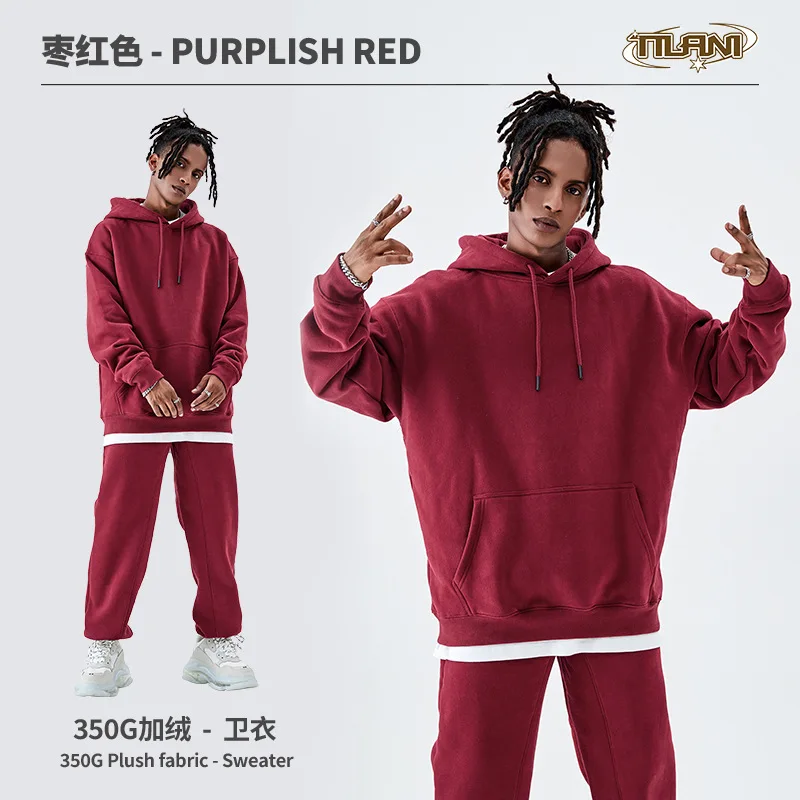 크로스보더 아메리칸 레트로 후드티 남성 가을 겨울 신상 루즈핏 스트릿 트렌디..