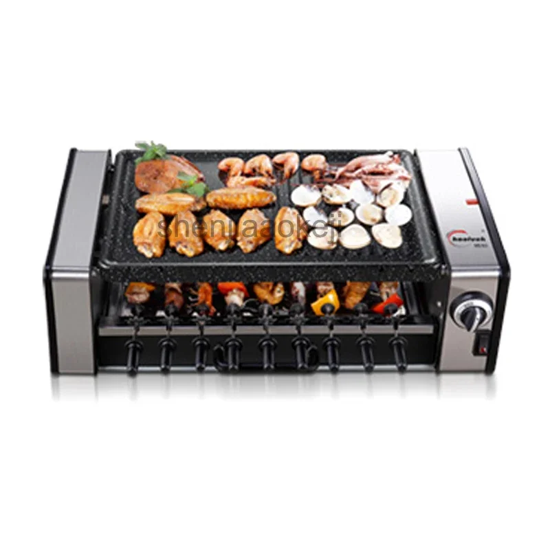 Household no-smoke barbecue pits Korean Commercial automatic electric barbecue machine non-stick electric grills & griddles 220v 3