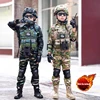 Tactical Military Uniform for Children's Day Camouflag Disguise Adult Halloween Costume for Kid Girl Scout Boy Soldier Army Suit 1