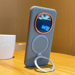 Red Lens Ring Protective Case with Metal Magnetic Holder for Enhanced Camera Protection (GRAY)