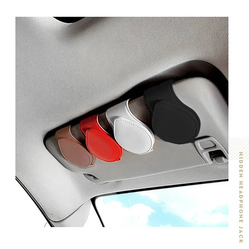 

Universal Car Glasses Case Auto Sun Visor Glasses Holder Sunglasses Clip Card Ticket Holder Universal Accessories Storage