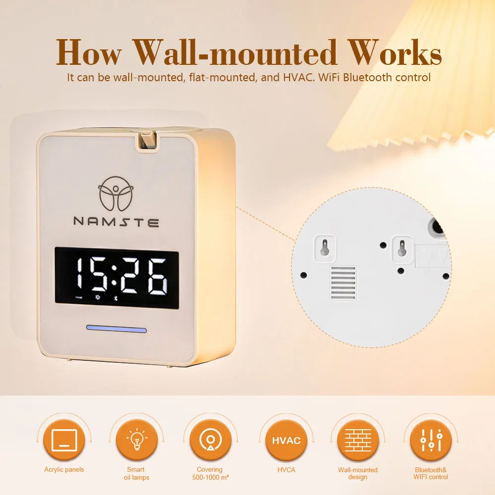 ناشر رائحة عطر منزلي من نامستي 300 مل مصباح زيت ذك...