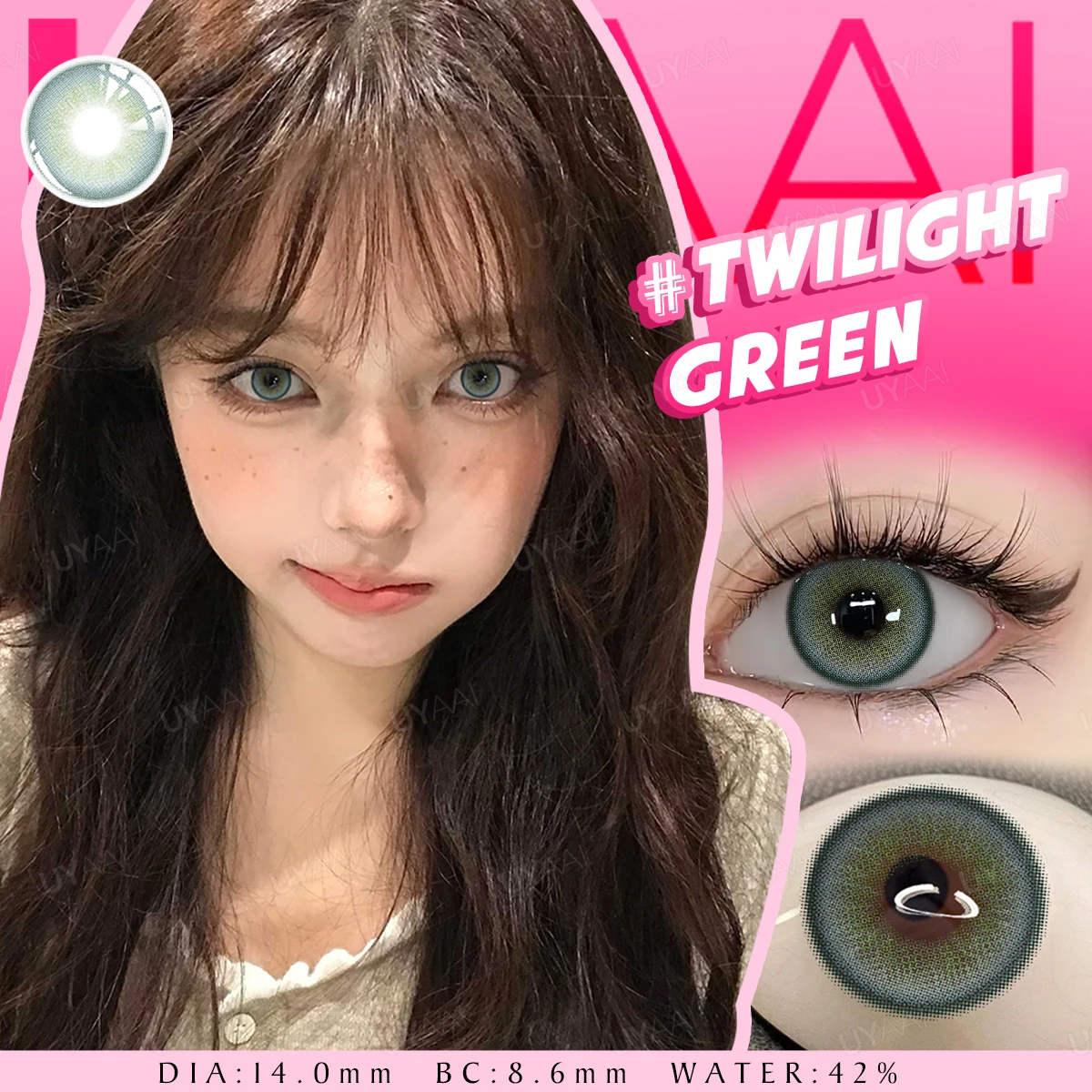 Natural Green Colored Contacts - Enhancing Yearly Lenses