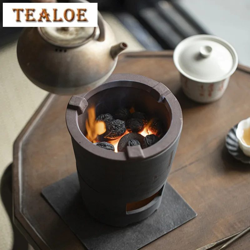 Retro Coarse Pottery Carbon Stove Set Japanese Clay Furnace For Boiling Water Kettle Charcoal Fire Warmer Tea Stove Tea Ceremony