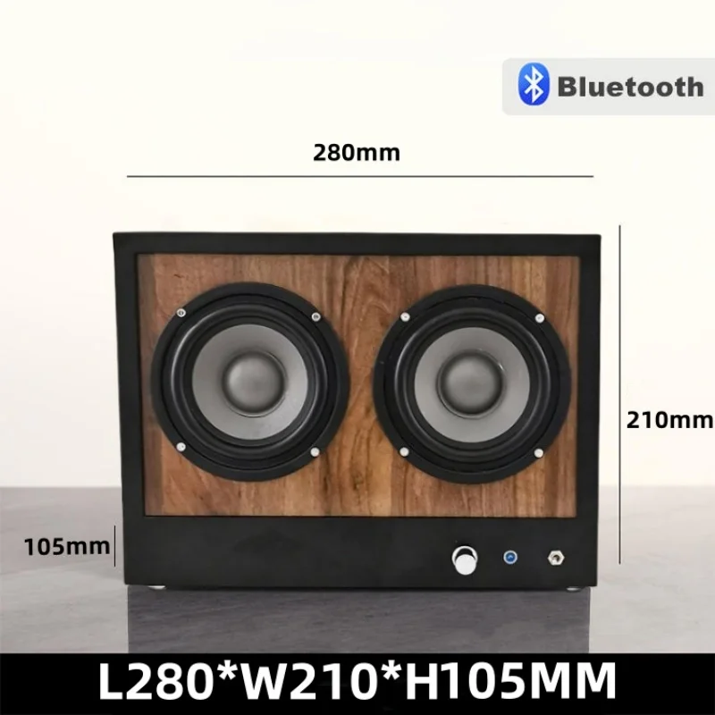 Vintage wooden wireless Bluetooth speaker high-power metal subwoofer Living room desktop decoration Festival gifts caixa de som