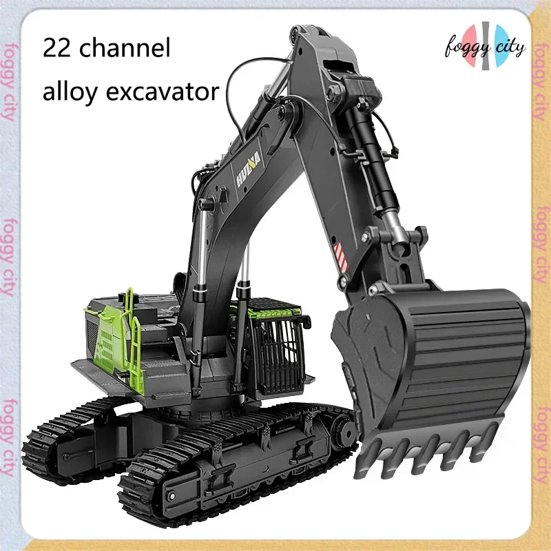 

Huina 593 Screw Drive Infinite Rotation Alloy Excavator 1:14 Engineering Vehicle Commercial Amusement Modified Toy Holiday Gifts