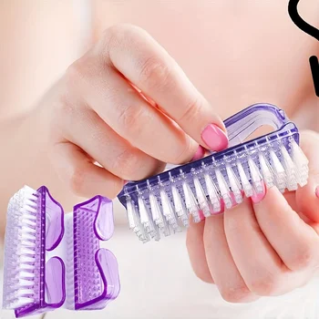 Spazzola per Unghie, Spazzola per Unghie dei Piedi, Spazzola Dura, Spazzola per Pulizia, Spazzola per Rimozione Polvere, Strumenti per Nail Art, Consumabili in Plastica