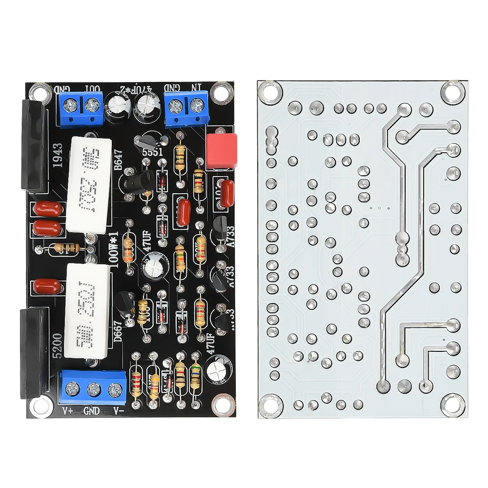 Audio Amplifier Board Module 2SC5200+2SA1943 Tube 100W DC 10V-45V Mono Channel High-Power Audio Amplifier Board Driver Speaker - 5