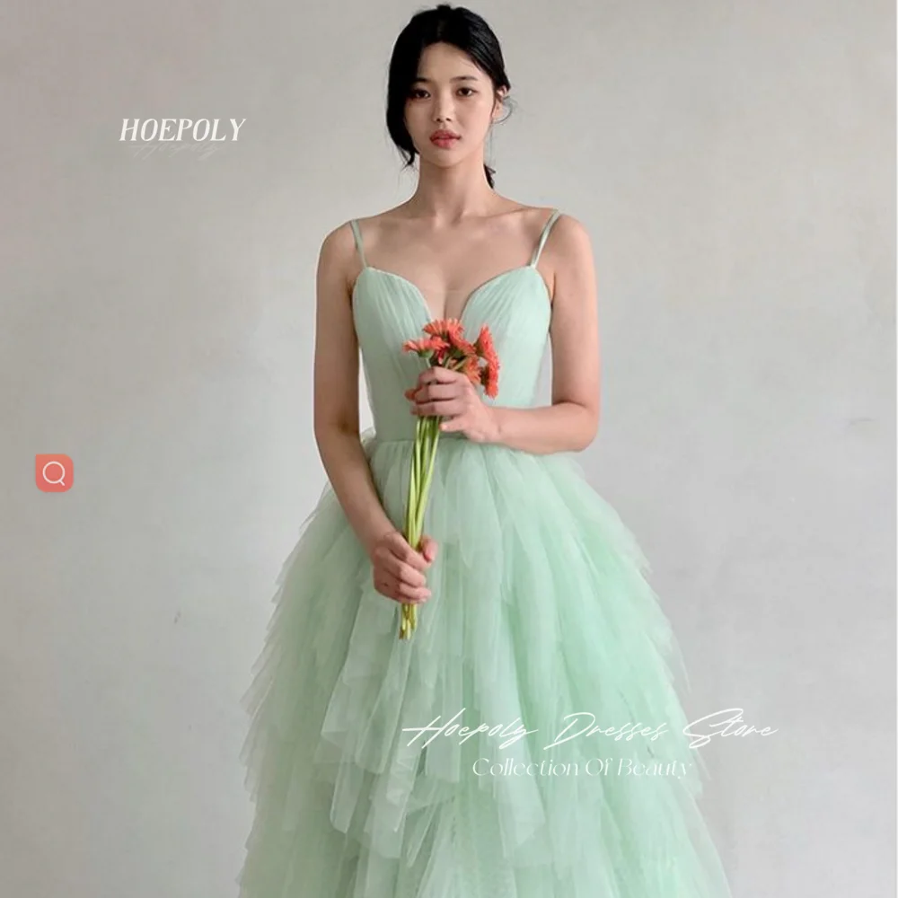 

Hoepoly Simple Light green V-Neck Sleeveless A Line Evening Dress Floor Length Formal Prom Gown photography 공식 석상 프롬드레스