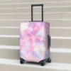 Pink Tie Dye Suitcase Cover Colorful Art Print Travel Vacation Fun Luggage Supplies Protection 1