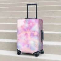 Pink Tie Dye Suitcase Cover Colorful Art Print Travel Vacation Fun Luggage Supplies Protection 1