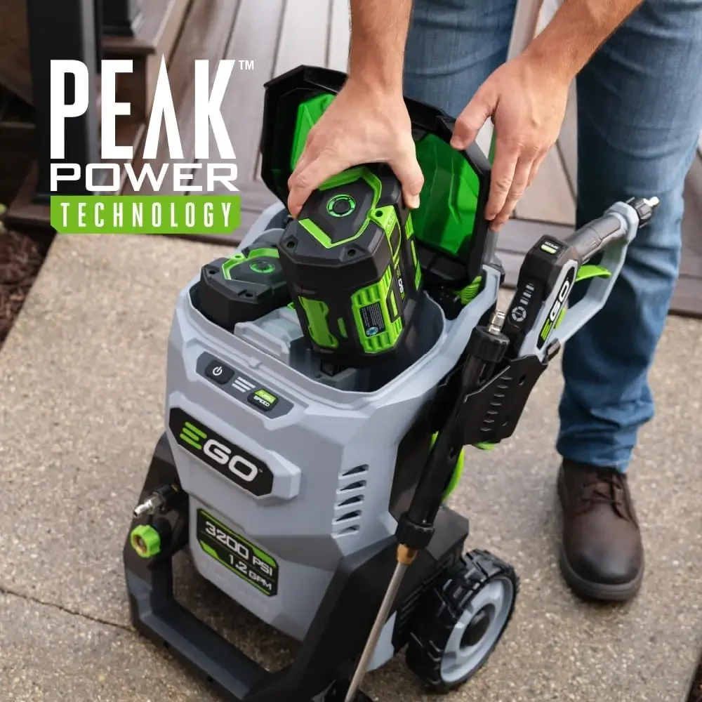 HPW3204-2 3200 PSI 56-Volt Lithium-ion Cordless Pressure Washer with (2) 6.0Ah Batteries and 320W Charger Included