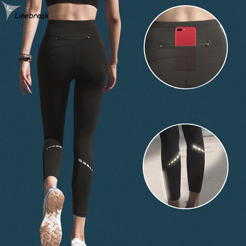 

Sport Leggings Women Yoga Pants Night Reflective Workout Fitness Clothing Running Pants Gym Tights Stretch Sportswear Legging