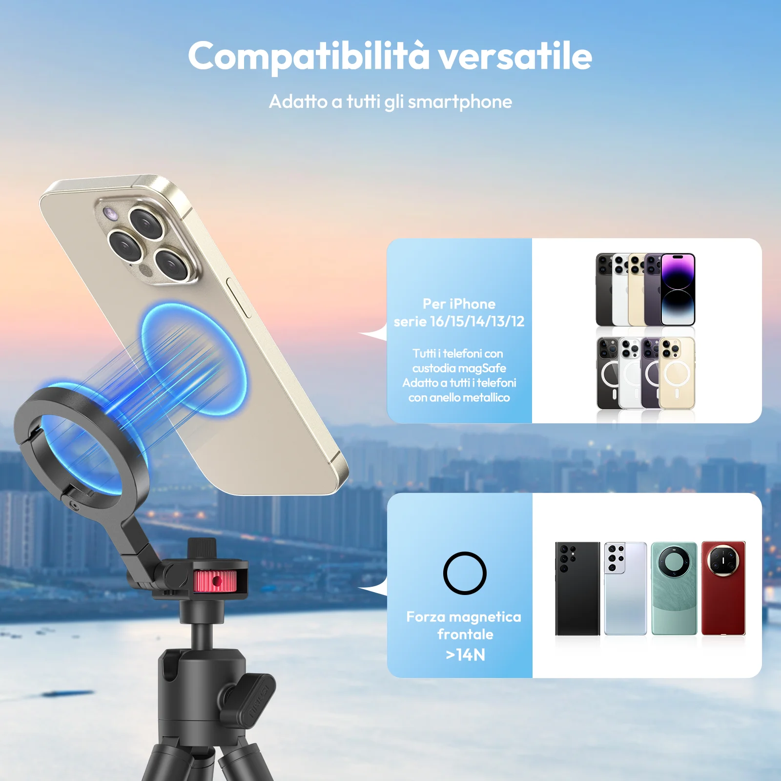 Ulanzi MT30 Magnetic Flexible Tripod for iPhone 17-12 Series with