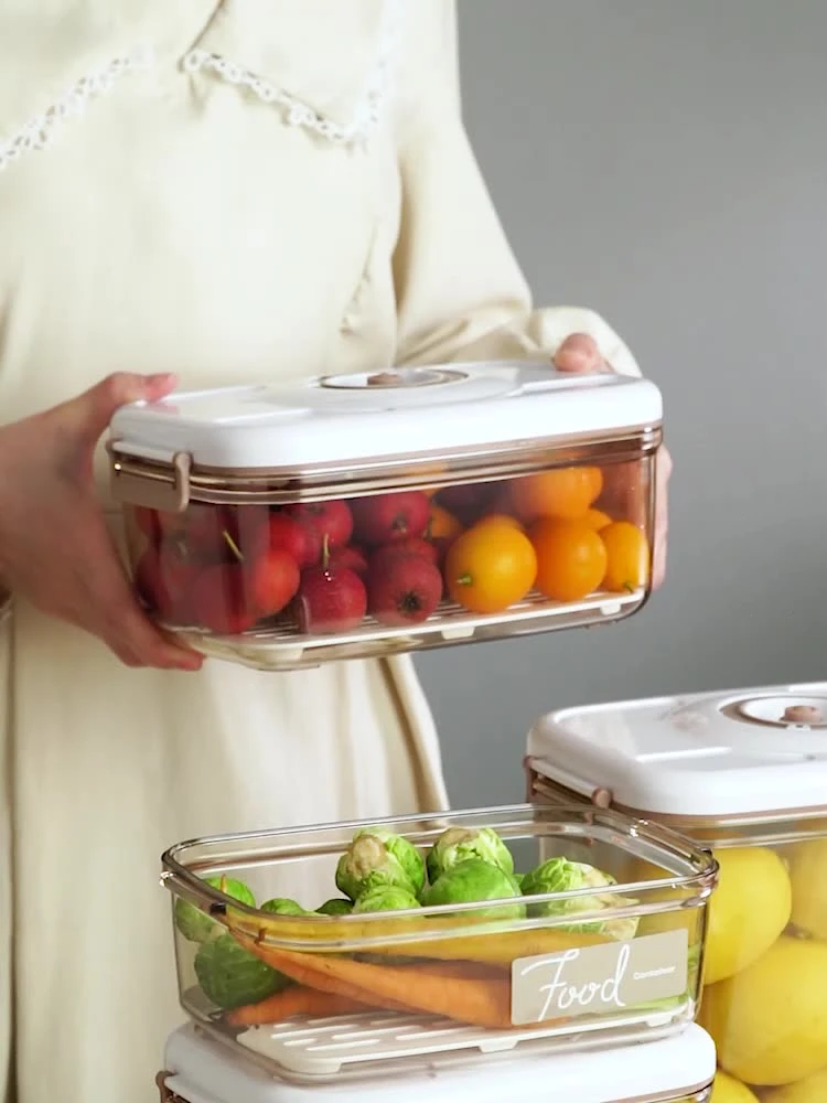 Vacuum Box with Pump Food Containers Protable Lunchbox Electric Vacuum  Fresh-Keeping Fruit Refrigerator Sealing Storage