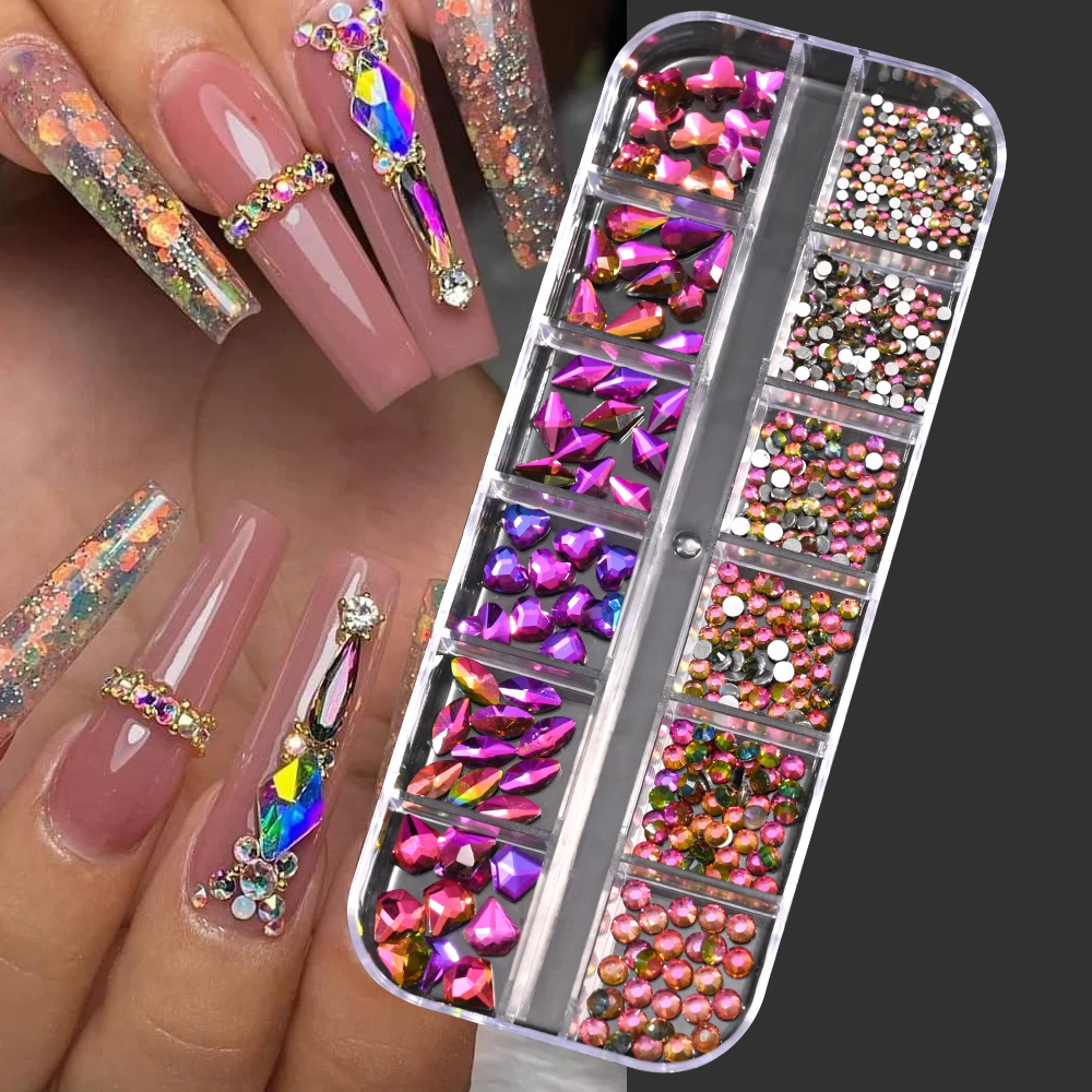 Sparkling Crystal Nail Art Rhinestones Kit with Tools