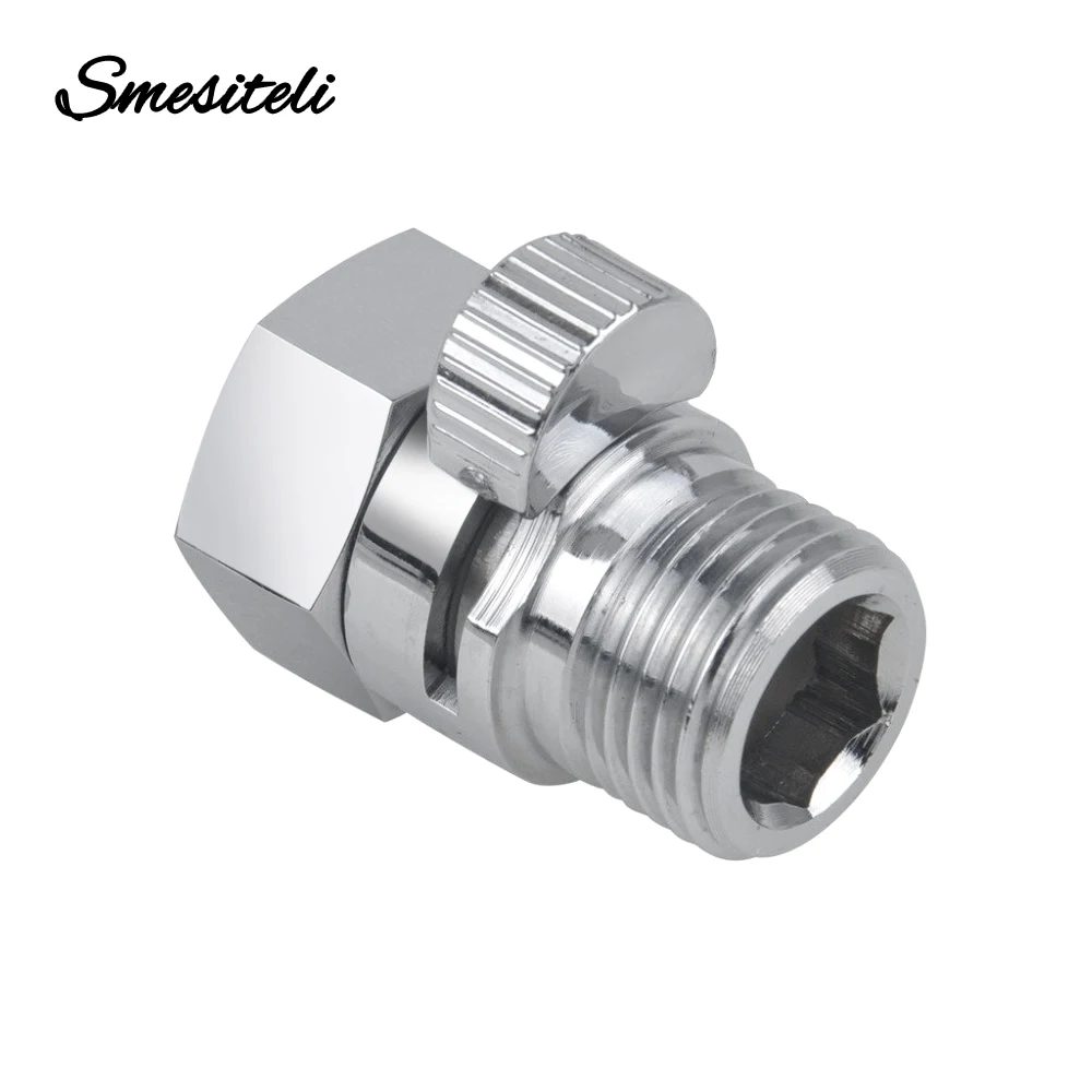 Shower Heads Valve All Copper Chrome Shower Heads Fast Switching Shut Off Valve Hose Flow Throttle Valve Seal