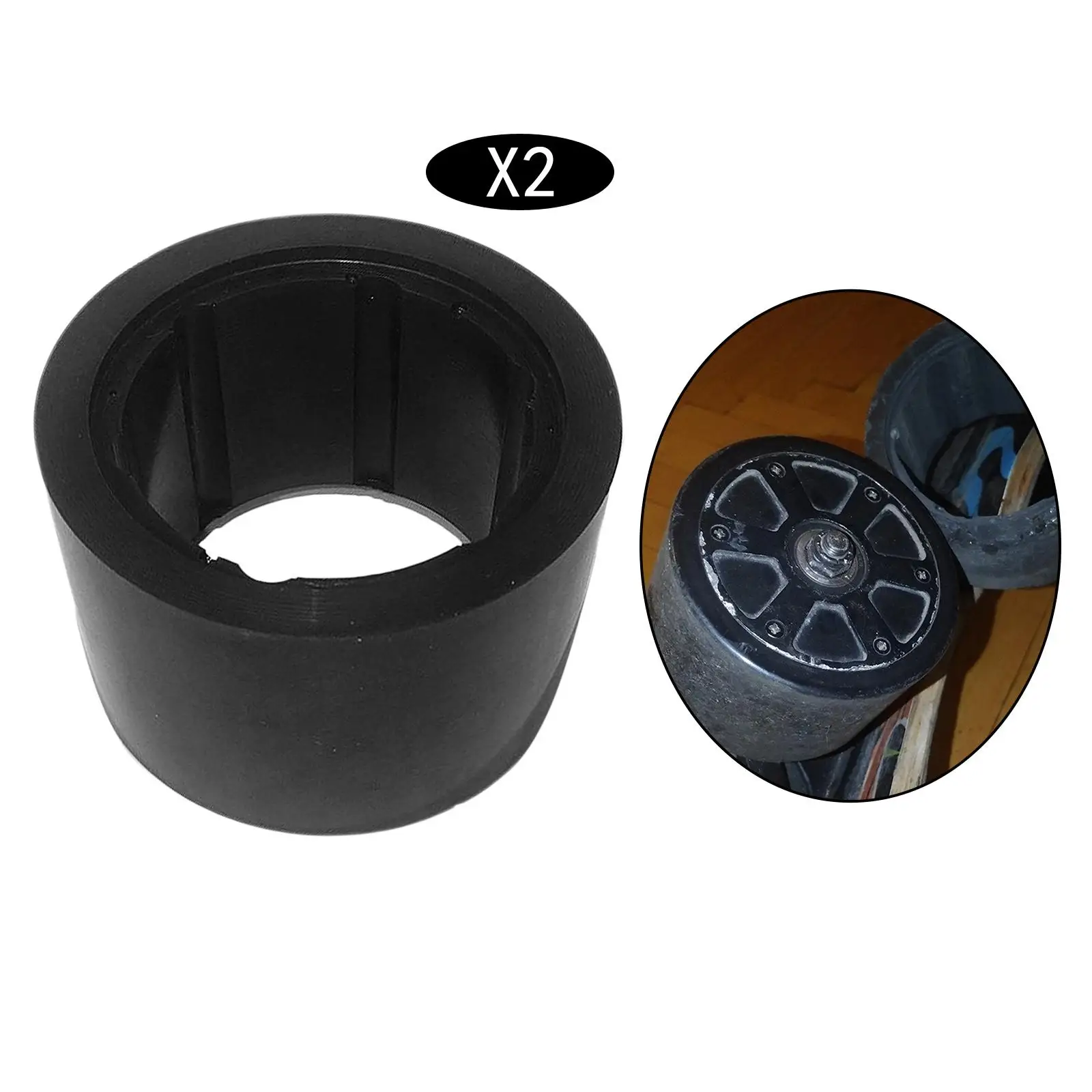 2x 90mm Skateboard Motor Skin Longboard Brushless Hub Motor PU