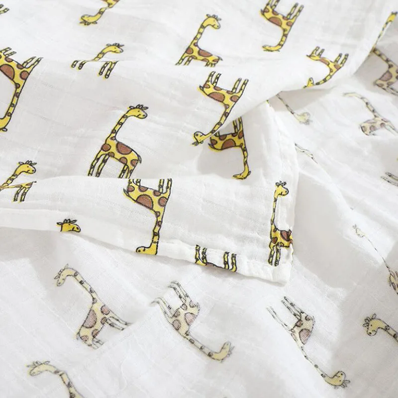 Multi-Function Soft Breathable Bamboo Cotton Muslin Swaddle Blanket