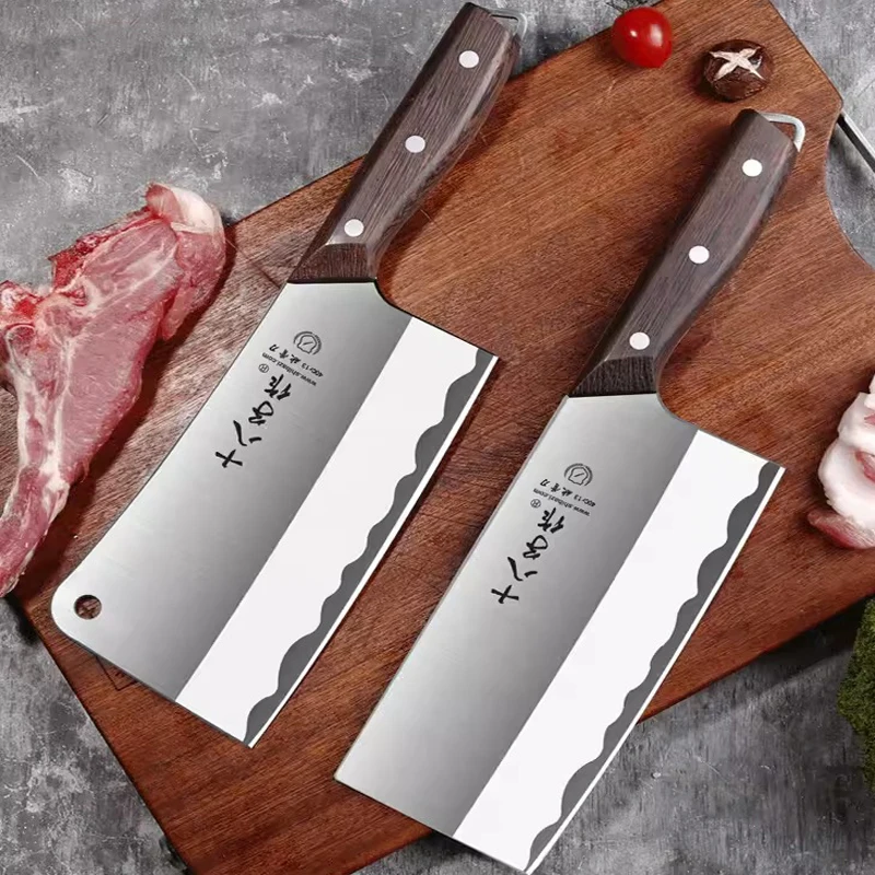 

SHIBAZI Meat Cleaver Chinese Knife Stainless Steel Boning Butcher Knives Fishing Slicing Knife Chopping Vegetable Kitchen Knives