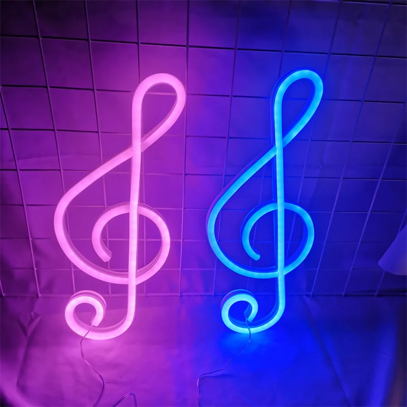 Description Picture 4 of itemLED Musical Note Neon Light Festival Atmosphere Decoration Neon Lamp Glowing For KTV Bar Party Bedroom Wall Decor Adult Gift