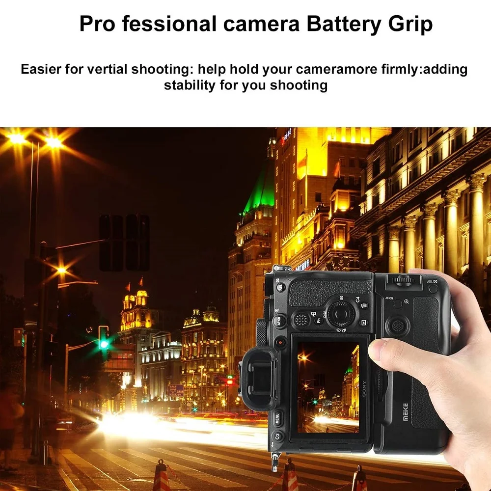 Meike MK-A7R IV Professional Vertical Battery Grip for Sony A7IV A7RIV A9II Mirrorless Cameras