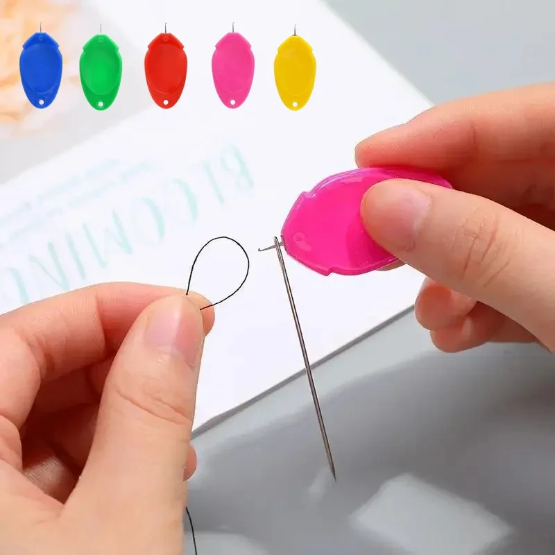 Needle Threader 5/10/20Pcs Auto Elderly Guide Simple Device for DIY Machine Sewing Work Cross-Stitch