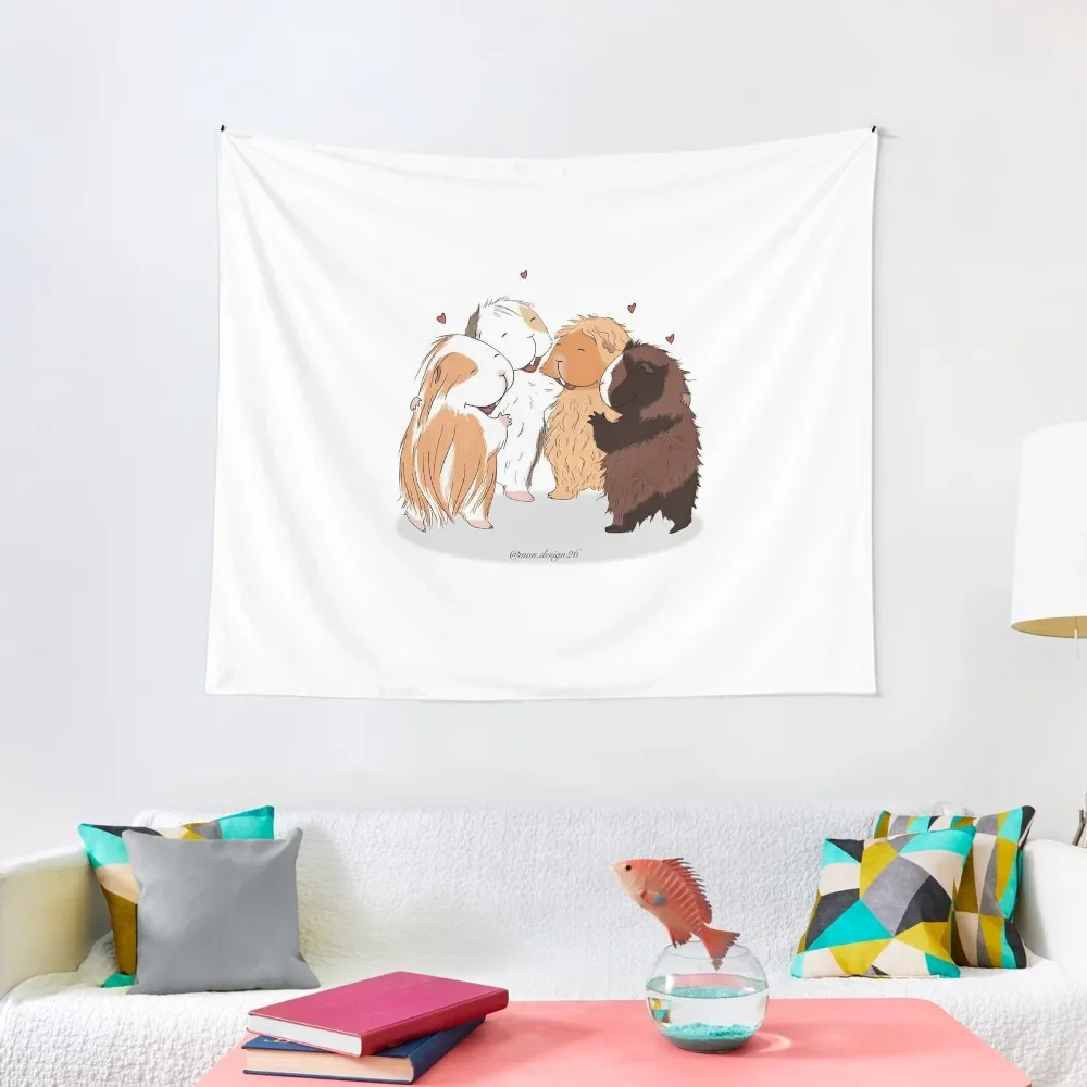 

Guinea Pig Family - Group Hug Tapestry Aesthetic Room Decor Korean House Decor Aesthetic Room Decoration Tapestry