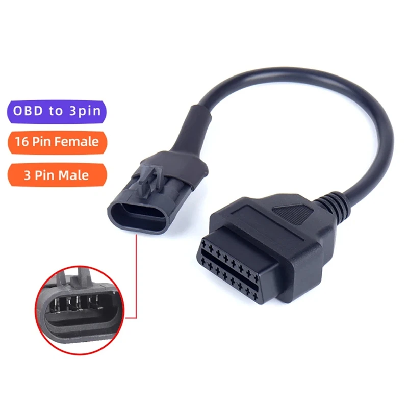 

Диагностический кабель OBD2 для мотоциклов Cfmoto, 3 контакта на 16 контактов